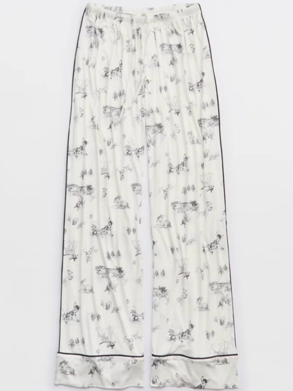 aerie White Sleep Pants with Gray Character Print - Picture 6 of 6